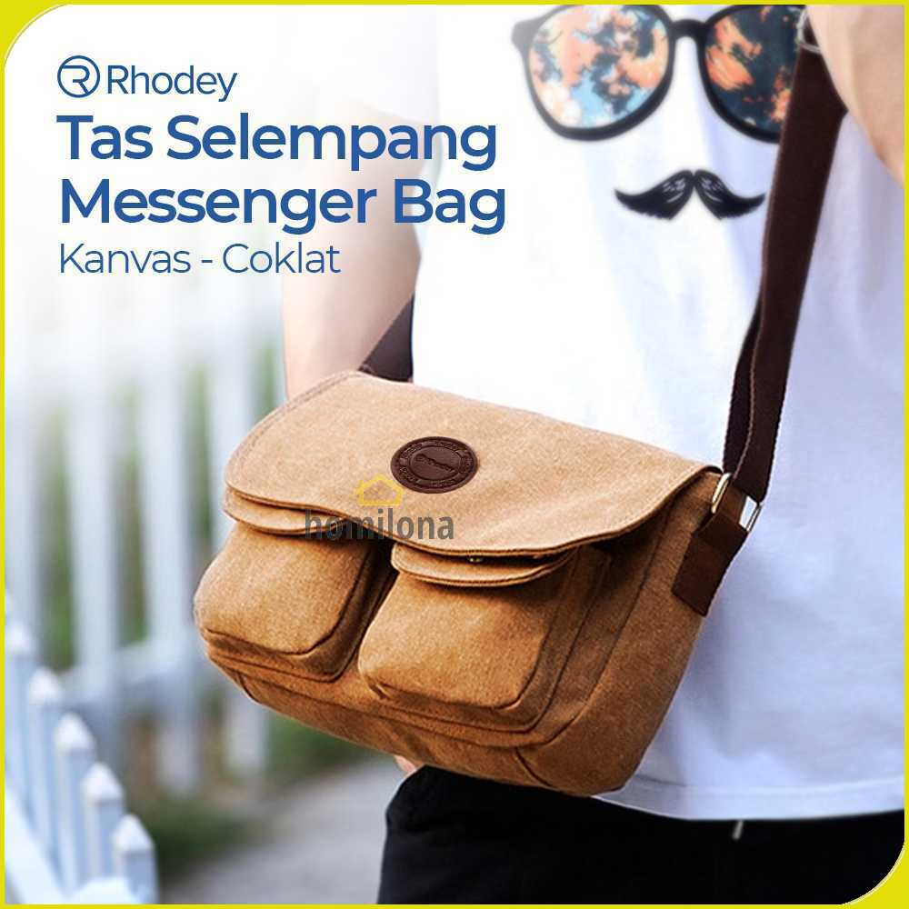 Rhodey Tas Selempang Messenger Bag Bahan Kanvas - 1008