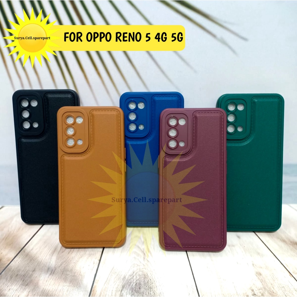 Case Square Leather Pro Oppo Reno 5 Reno 5f Reno 6 4g Reno 6 5g