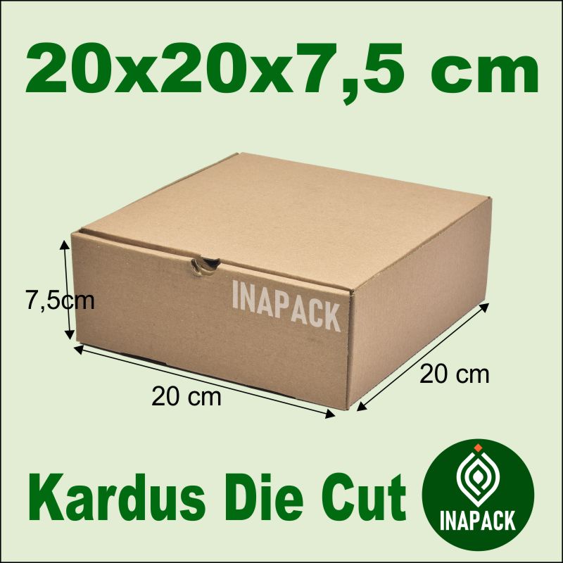 

Kardus Die Cut 20x20x7,5 cm. Box Nasi Kotak, Kardus Gift Box, Hampers