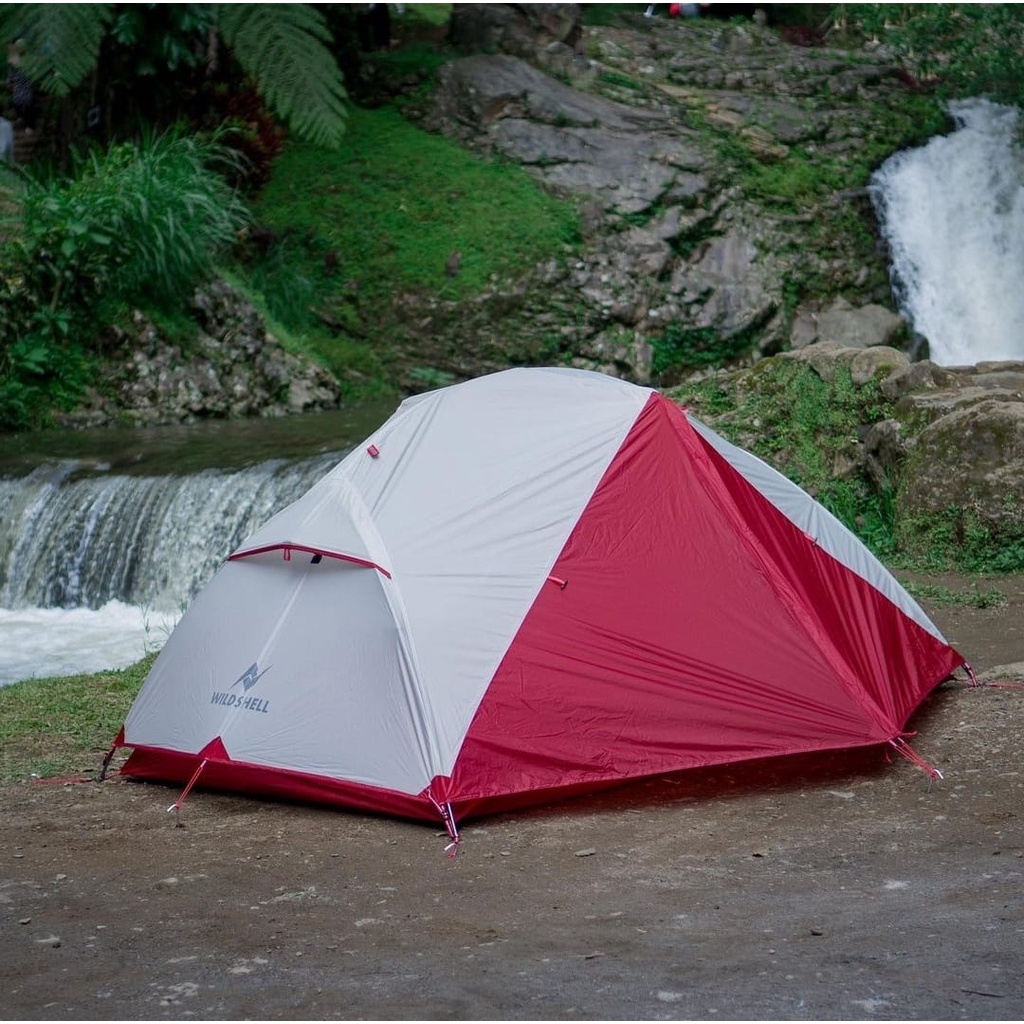 Tenda Camping WILDSHELL Sembalun Pro 2 Orang Merah Putih