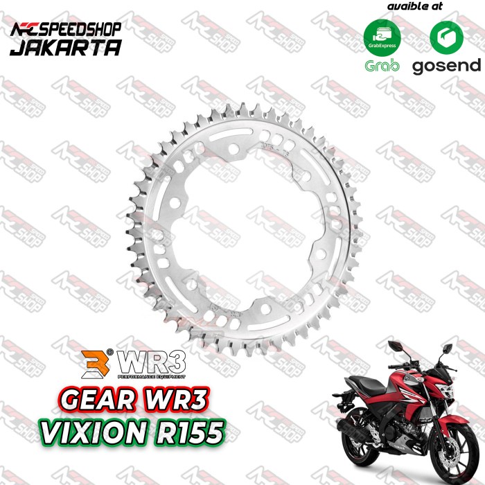 Gear Belakang Wr3 Yamaha Vixion Silver - 46 Gear Wr3 #Original