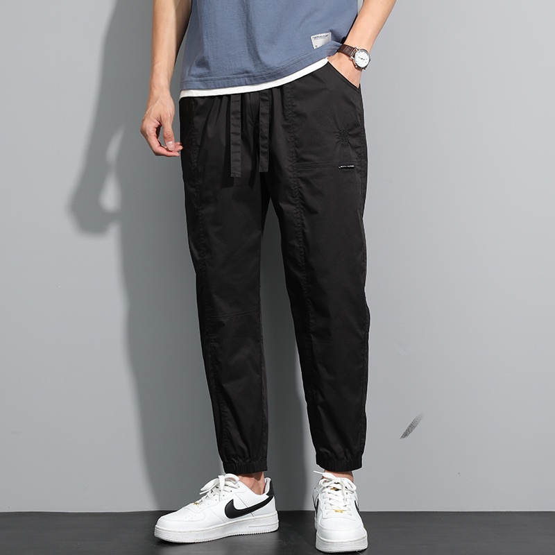 Celana Pria Tipis Kain Peregangan Celana Panjang Kasual Elastisitas Cepat Kering Pants K526