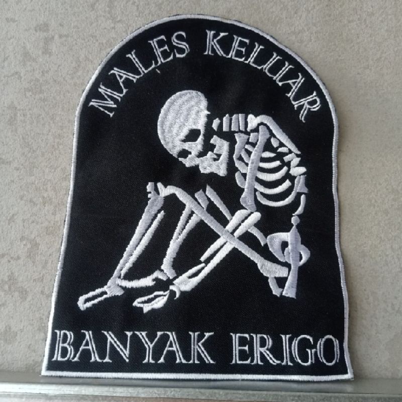 Bordir Males Keluar Banyak ERIGO Backpatch Ukuran Besar Emblem Jaket Jeans Bomber Tas Topi Rompi Ana