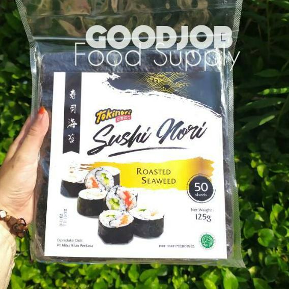 

➢ TOKINORI SUSHI HALAL 50's | Yakinori 50 Lembar | Rumput Laut untuk Sushi | Yaki Sushi Nori ☟