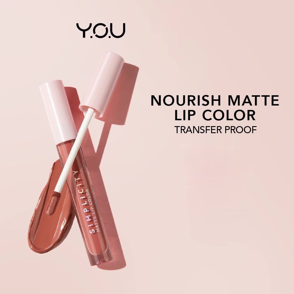 ★ BB ★ Y.O.U Simplicity Matte Lip Color | Transferproof | Pigmented Lipstick | Melembapkan Bibir | YOU