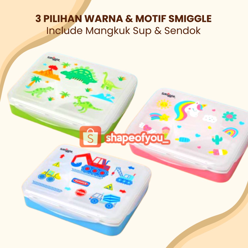 Lunch Box Set Smiggle Mangkok Sup Premium Original 1000ml