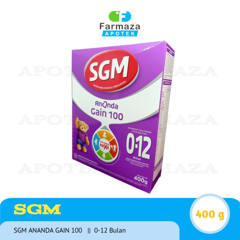 SUSU SGM ANANDA GAIN 100 0-12 BULAN 400G