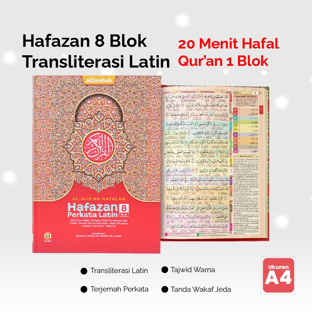 Al Quran Hafazan 8 Blok Transliterasi Latin A4