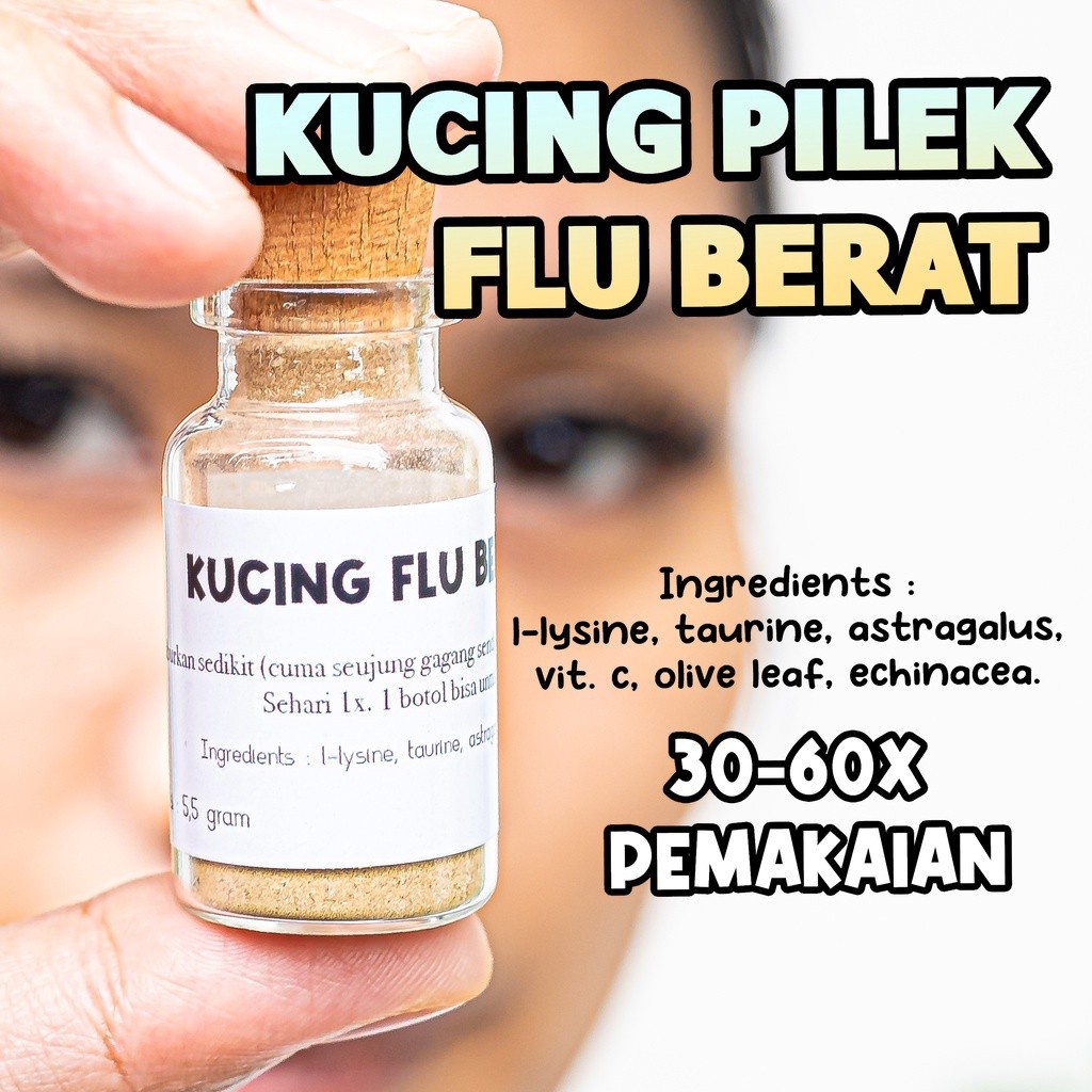 Vitamin Kucing Flu Berat & Pilek