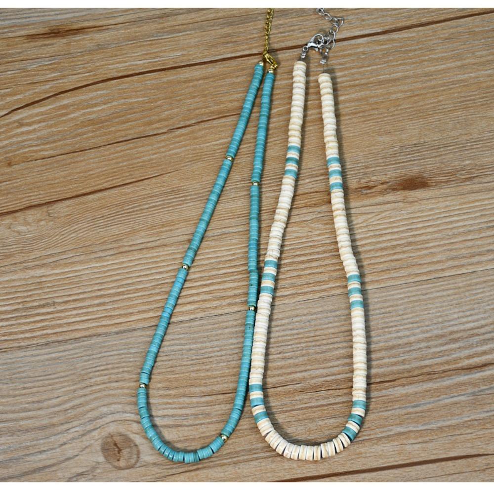 Needway Turquoise Kalung Halus Etnik Bulan Fashion Aksesoris Pakaian Manik Fashion Perhiasan