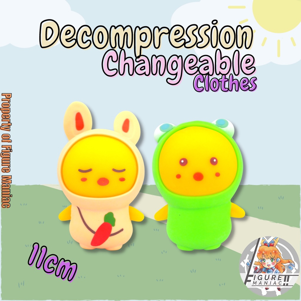 Mainan Anak - Squishy Balls Squishy Decompress Balls Lucu Changeable Clothes Mainan Anak Murah Karet