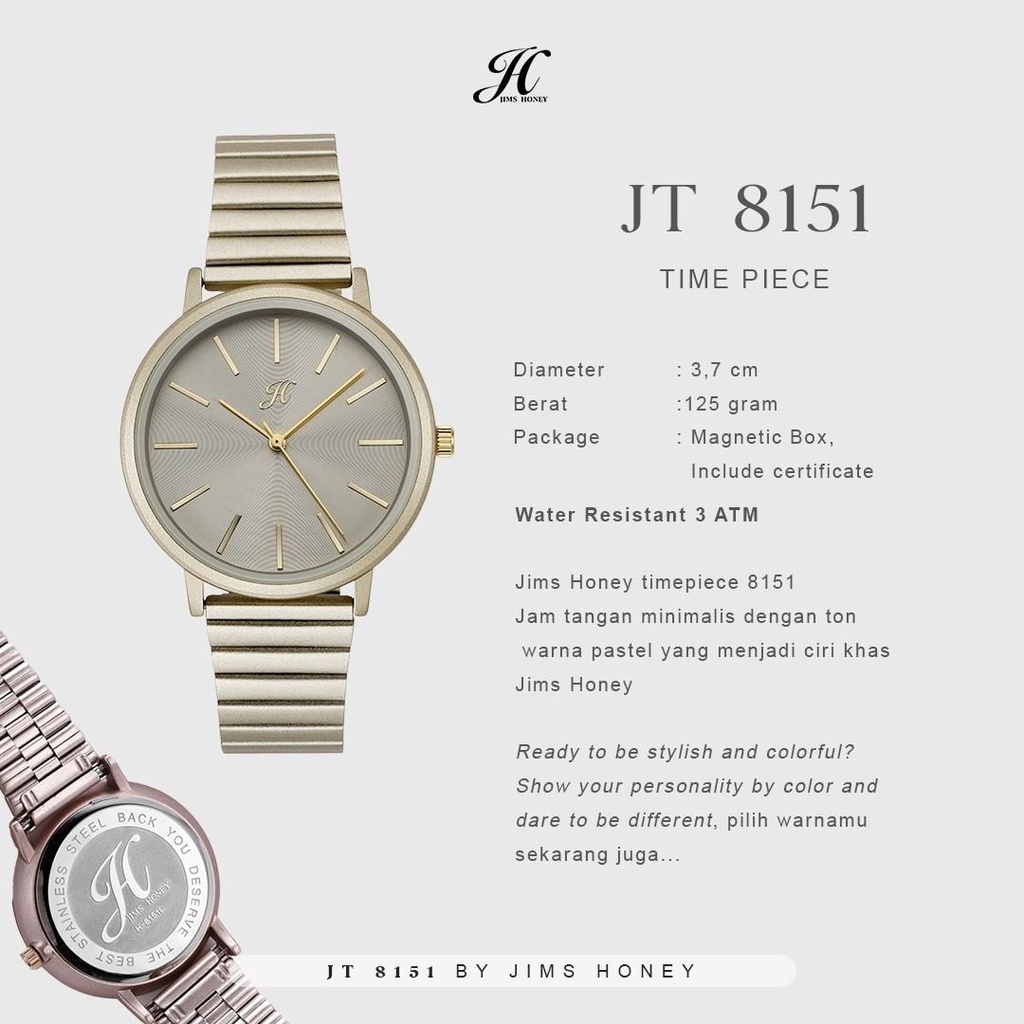 JAM TANGAN JIMS HONEY 8151 Fashion Mewah Magnet Wanita Cantik JH Ori Murah
