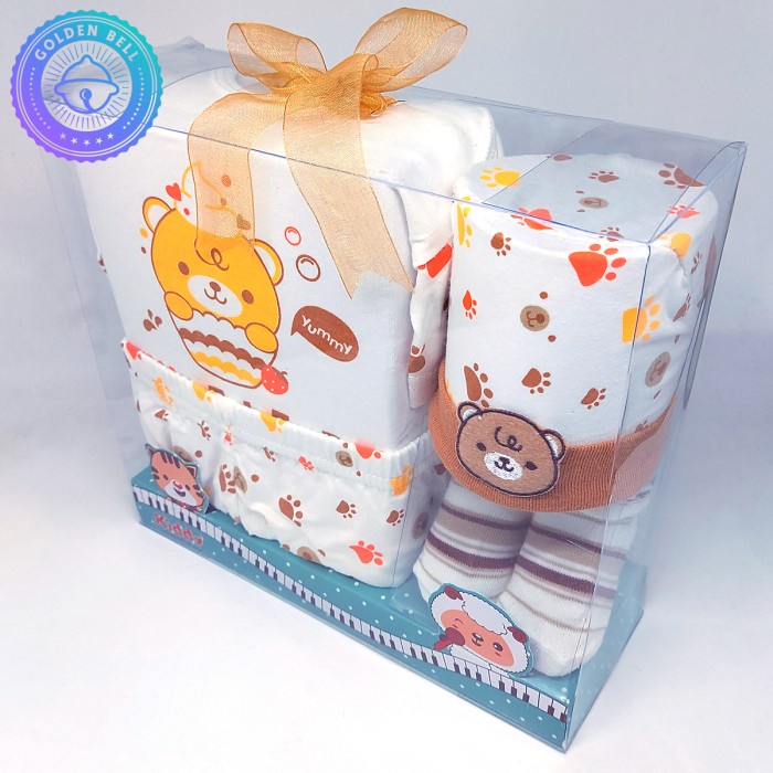 

✨READY✨ -Baju Set Kado Hampers Hadiah Bayi Baru Lahir Newborn Bear Coklat Muda- 1.1.23