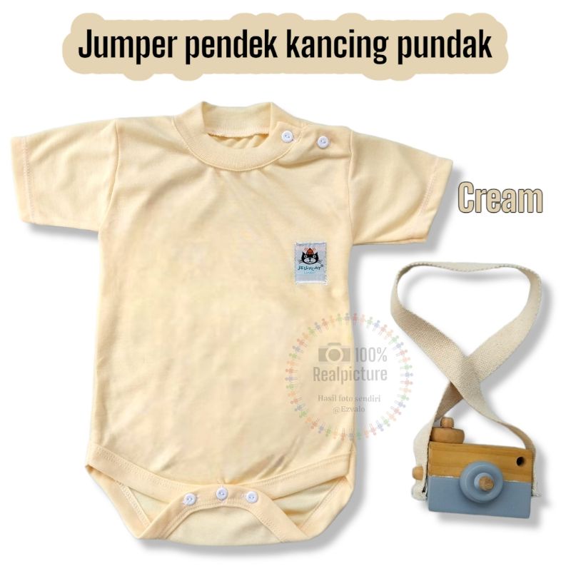 Jumper pendek bayi polos 0-3 bulan 3pcs dan 1pcs