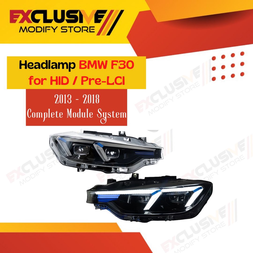 HEAD LAMP BMW F30 LASER HEADLIGHTS COMPLETE MODULE ECU SYSTEM