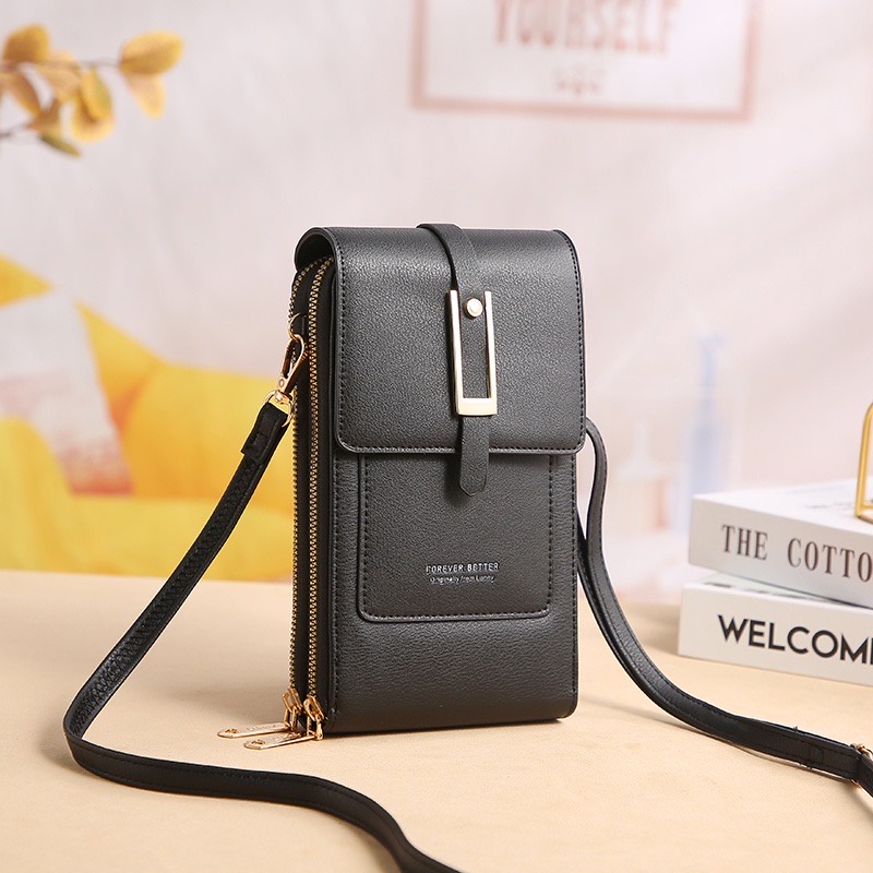 PROMO COD 7.7 - TAS SELEMPANG KULIT WANITA TOUCHSCREEN TAS HP CEWEK LAYAR SENTUH 9066