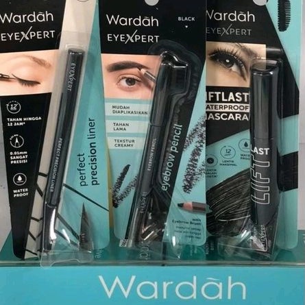 WARDAH EyeXPert Paket Mascara Tahan Lama 3in1/Mascara/eyeliner spidol/eyebrow