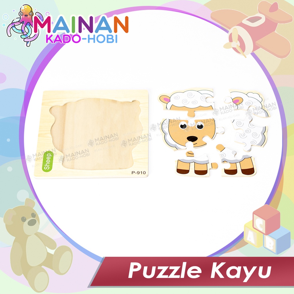 MAINAN BELAJAR ANAK MENYUSUN PUZZLE KARAKTER ANIMAL HEWAN BINATANG