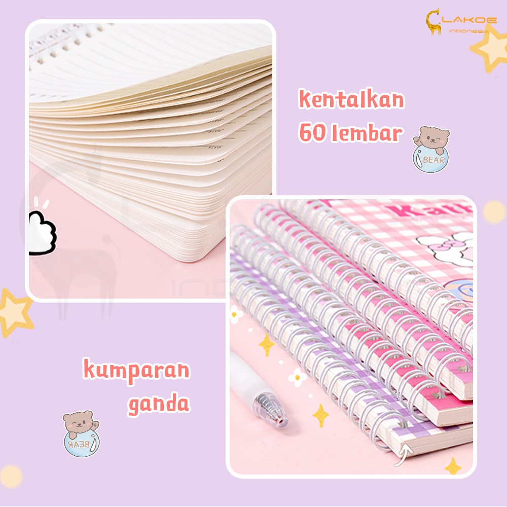 Notebook Ring Buku tulis ring buku catatan ukuran A5