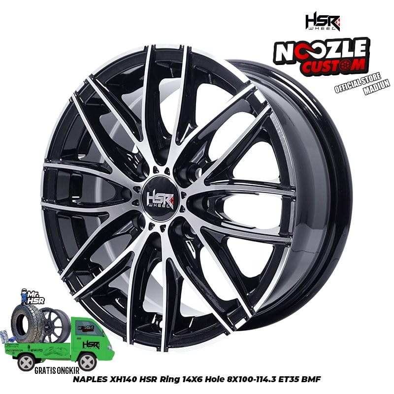 VELG MOBIL HSR R14 TERBARU UNTUK BRIO CALYA TYPE NAPLES PELEK MOBIL RING 14
