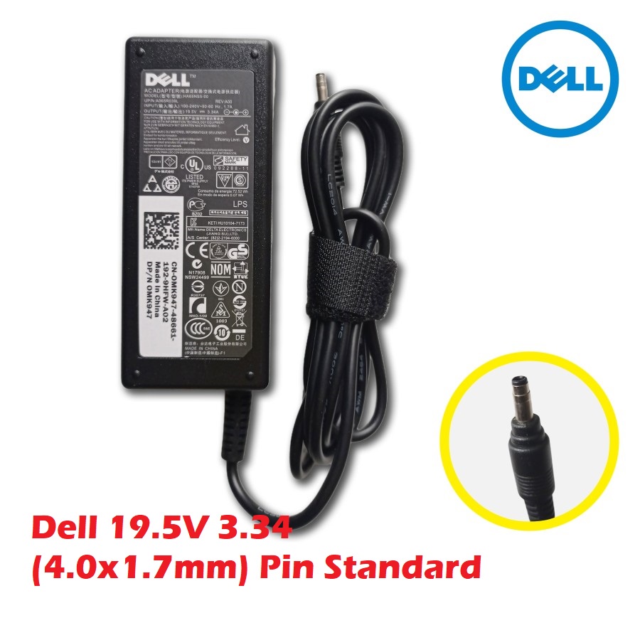 ORIGINAL ADAPTOR DELL 19.5V 3.34A (4.0x1.7mm) INSPIRON 14 VOSTRO 5439 5460 5470 5480 5560 V5460