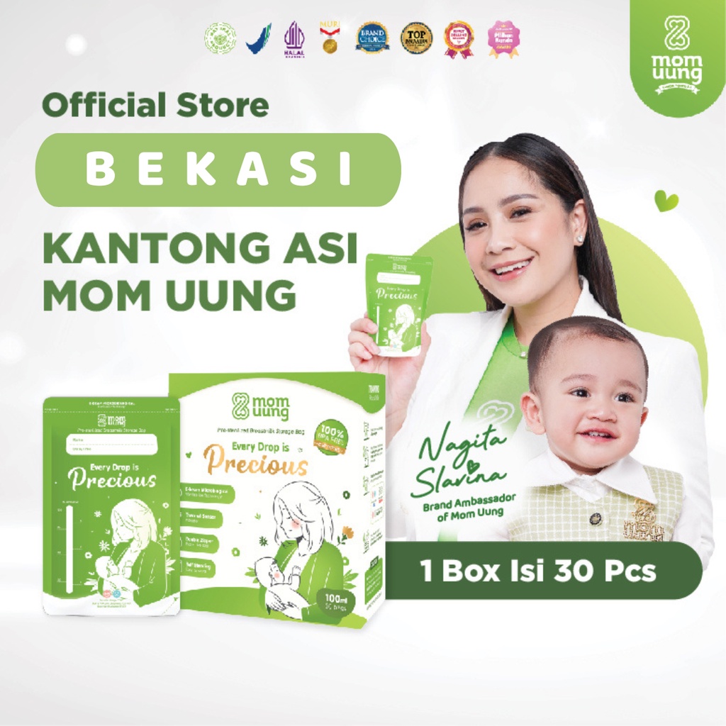 Mom Uung Special Bundling Kantong ASI Mom Uung / Pre-sterilized Breast Milk Bag &amp; Cookie Mylkflow Classic Choco / Kukis Sehat