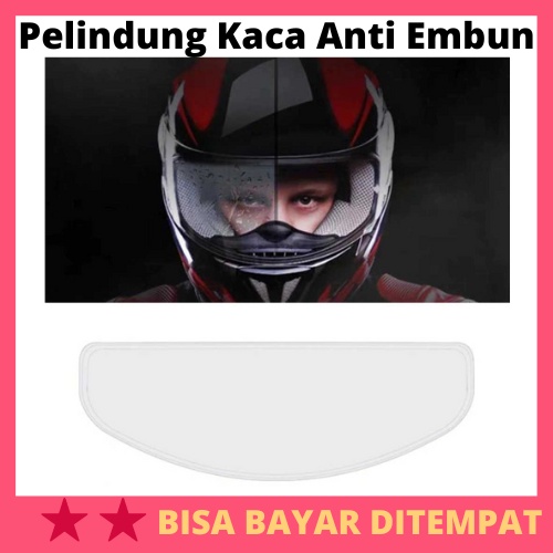 Pelindung Kaca Anti Embun Visor Helm Anti Fog 24.5x9cm / Stiker Sticker Pelindung Kaca Film Visor He