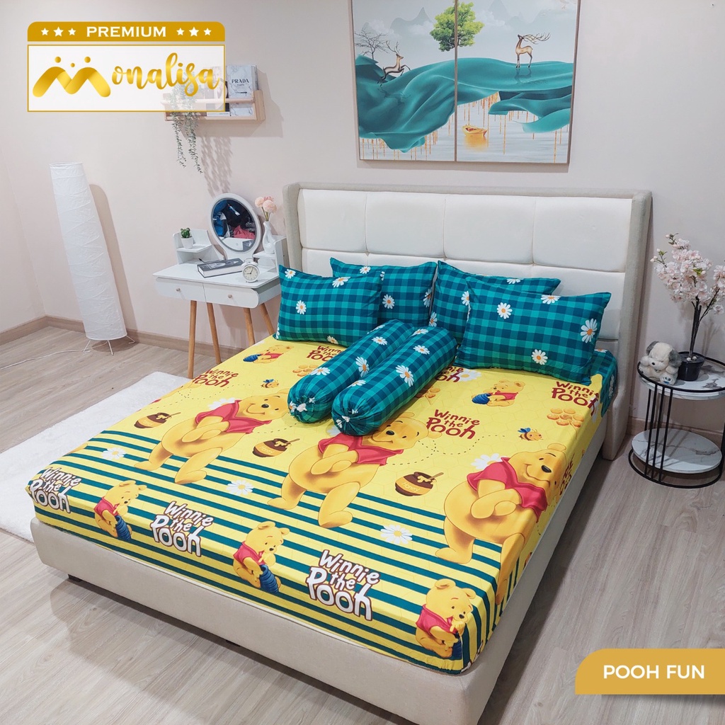 Monalisa Premium Sprei Uk 160/180 - Pooh Fun