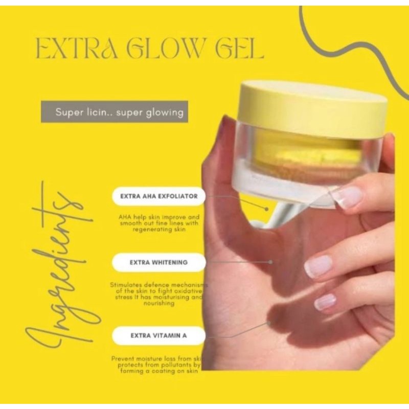 ‼️READY‼️EXTRA GLOW GEL - GLOWING JELLY - CREAM MALAM PELICIN