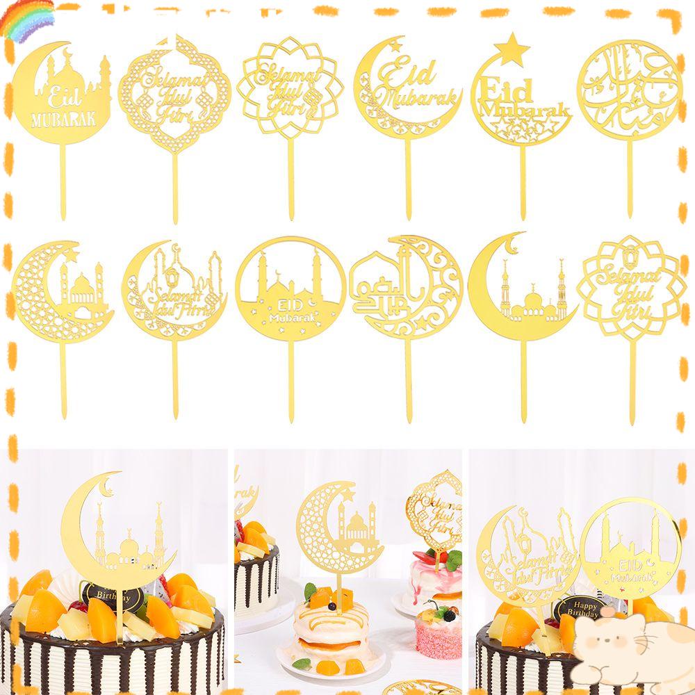 Solighter Hiasan Kue Acrylic Ramadhan Muslim Pastry Plugin