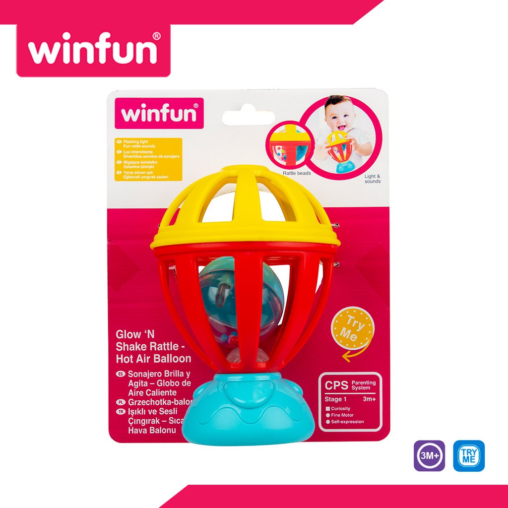 WINFUN GLOW 'N SHAKE RATTLE - HOT AIR BALLOON - 0244 / W000244