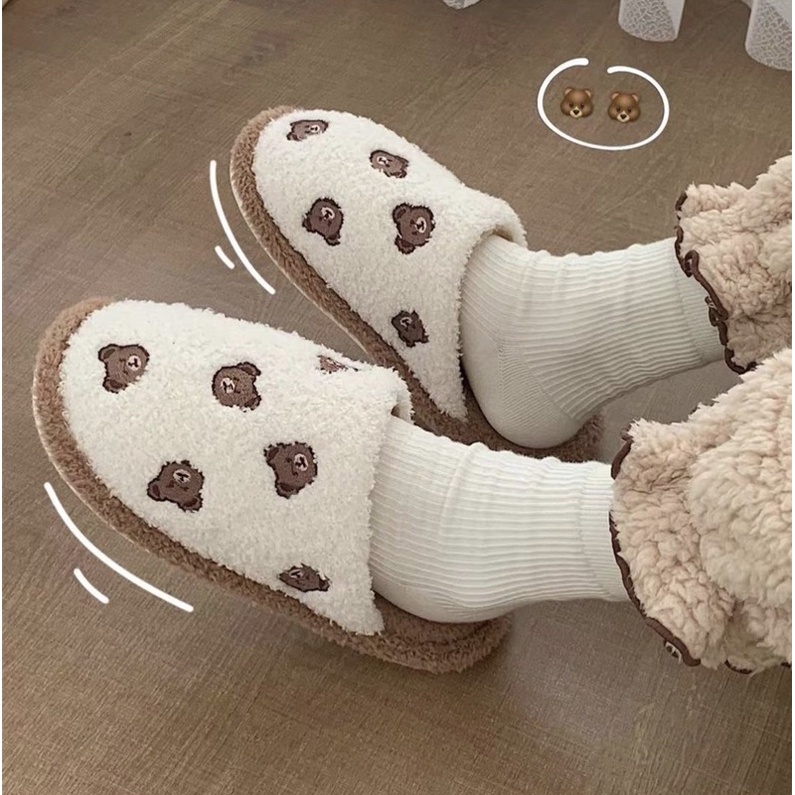 PREMIUM SANDAL BEAR DEWASA UNTUK PASANGAN / IMPORT KOREAN HOME SLIPPERS / SENDAL RUMAH EMPUK / ANDAL PREMIUM WANITA / SANDAL HOTEL RUMAH TEBAL / BEAR SLIPPERS / 2TONBEAR