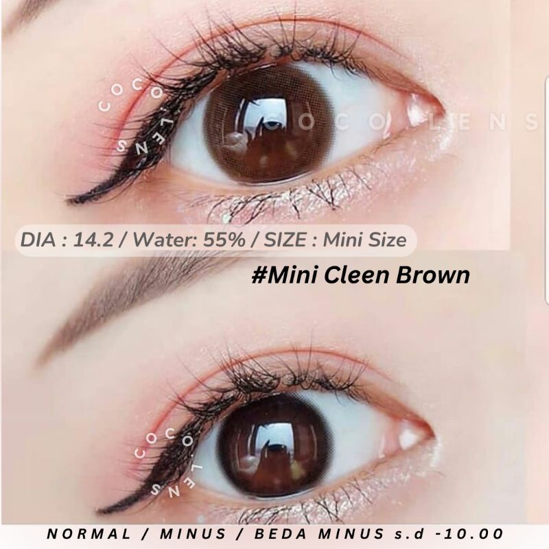 SOFTLENS KITTY KAWAII MINI CLEEN BROWN NORMAL MINUS ORIGINAL SOFTLEN MINUS TINGGI s.d -10.00