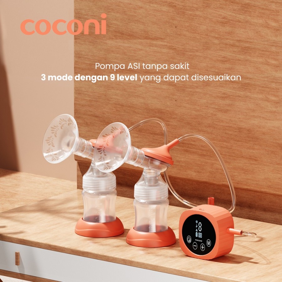 Coconi Compact Electric Double Breastpump / Pompa Asi Ganda Portable