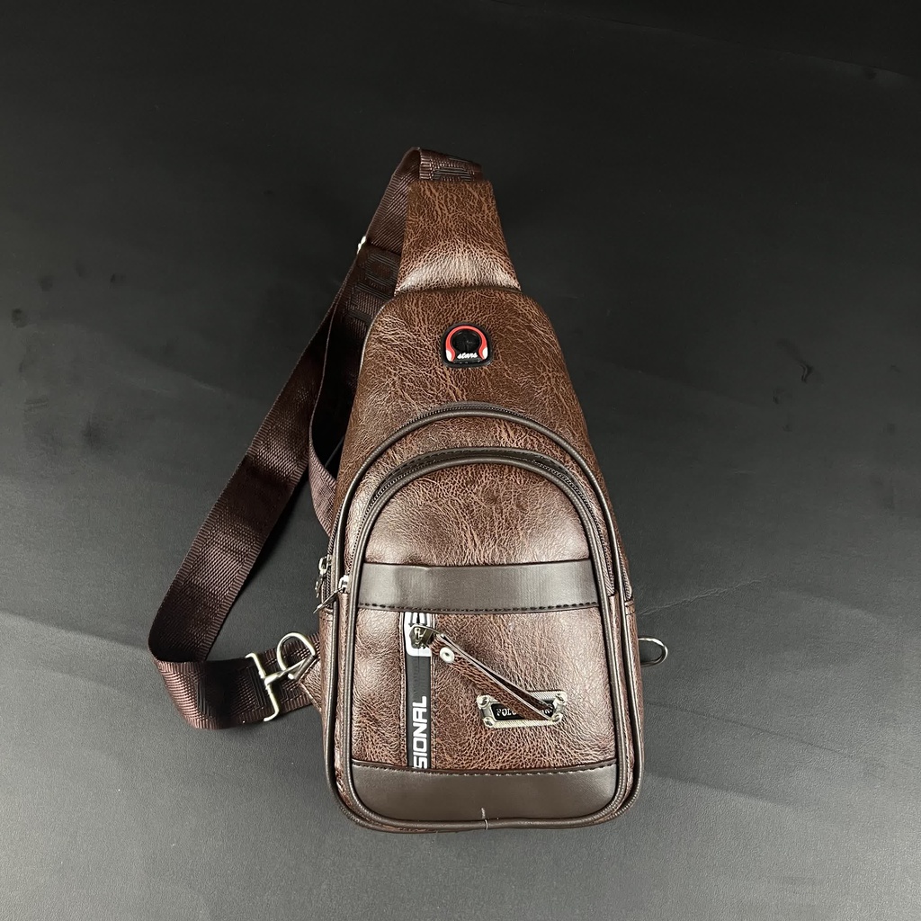 Tas Selempang kulit PU Polo Amstar Slingbag Tas Pundak Pria