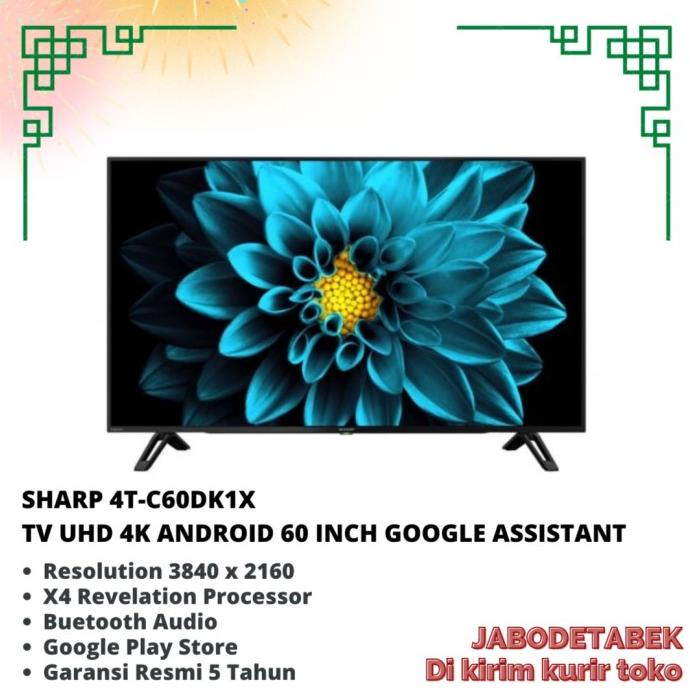tv android sharp 4t-c60dk1x uhd 4k 60 inch