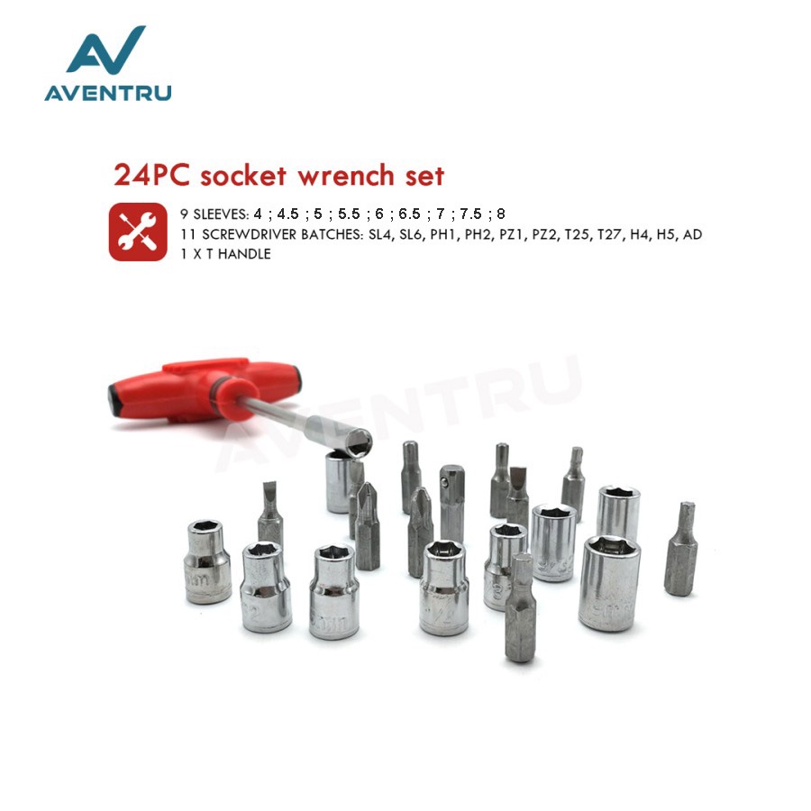 Obeng Kunci Shock Sok T Type Set Palu Screwdriver Tool Set