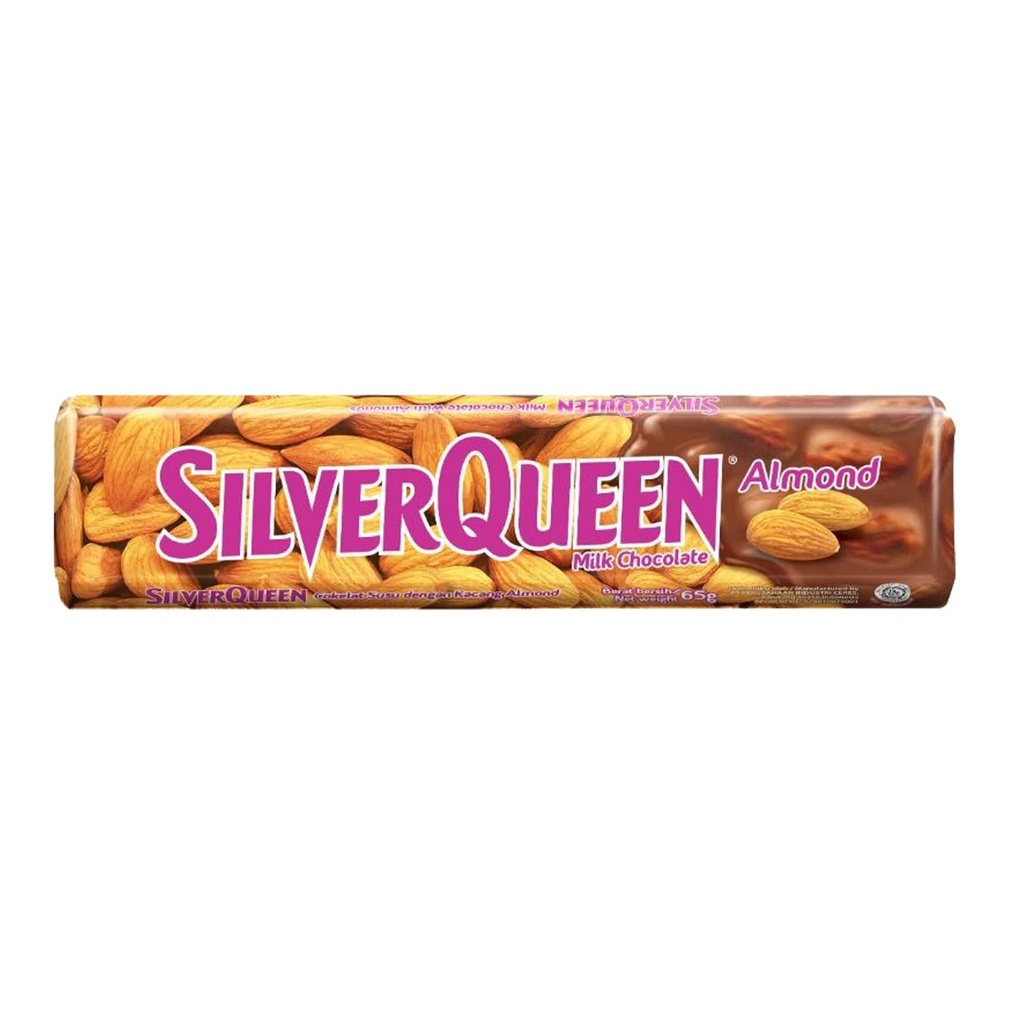 SilverQueen/ Milk Chocolate/ Cokelat Almond/ Cokelat Batang 58g