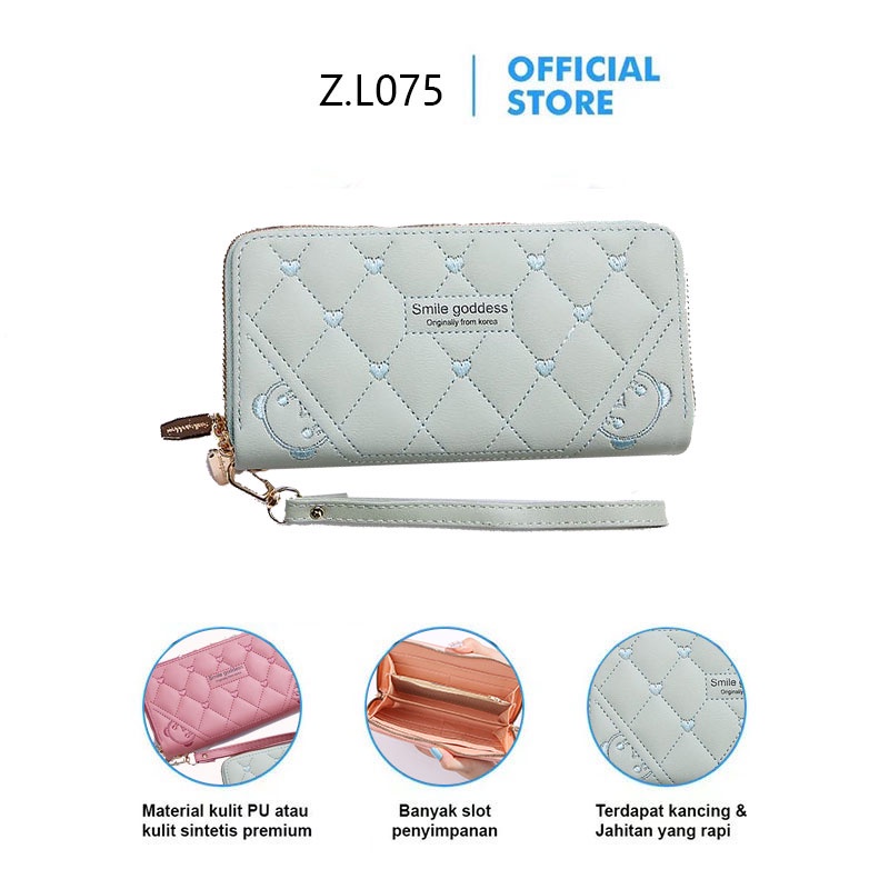 Dompet Panjang Wanita Terbaru Zamzam D307 Import Bahan Halus // Dompet Panjang