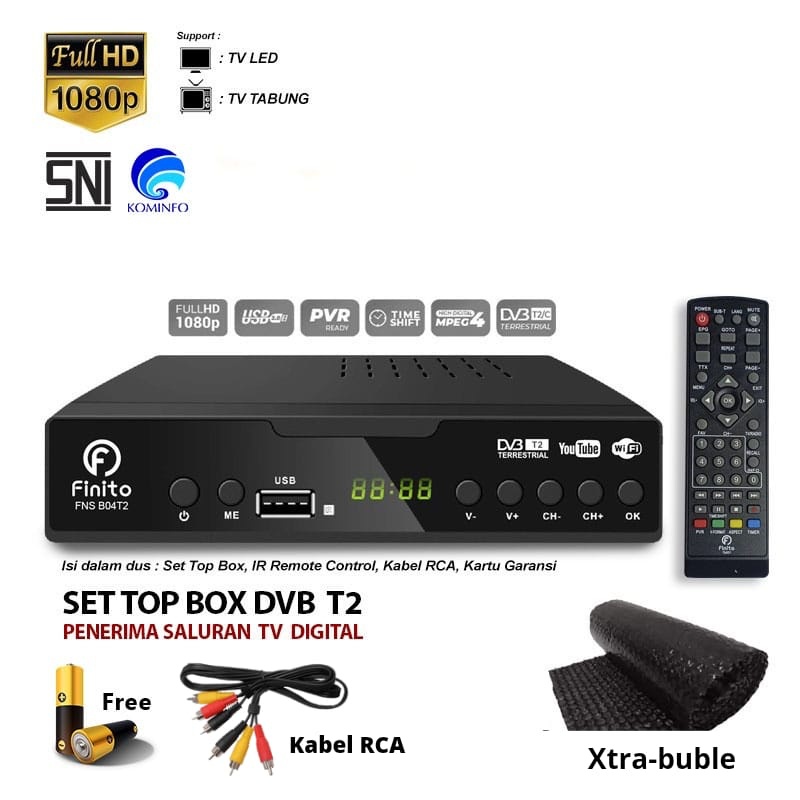 Jual PROMO Set Top Box Digital Finito Plat Besi Anti Panas, Bisa
