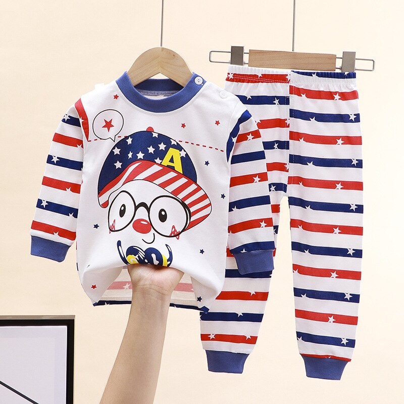 Setelan panjang Anak unisex premium cewe &amp; cowo Setelan panjang usia 0-2 tahun lucu Baju berkarakter