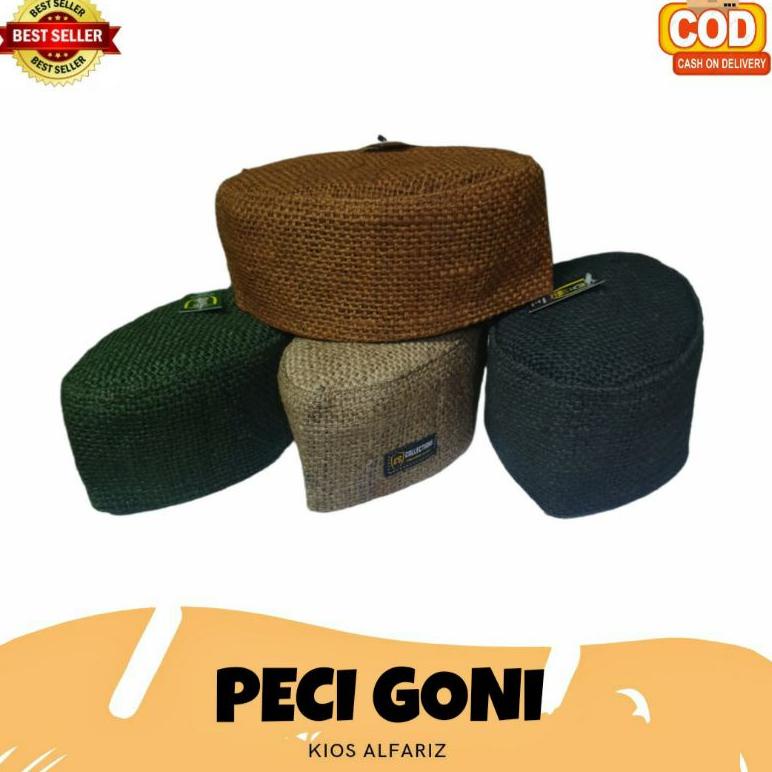 "CML.31Ja23х" Peci Goni Premium anak dan dewasa . Peci karung Goni . Kopiah , Songkok Goni . peci ha
