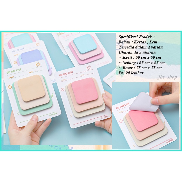 

90 Lembar Sticky Notes Warna Memo Tempel Sticky Notes Aesthetic Sticky Notes Lucu Three Color Plain