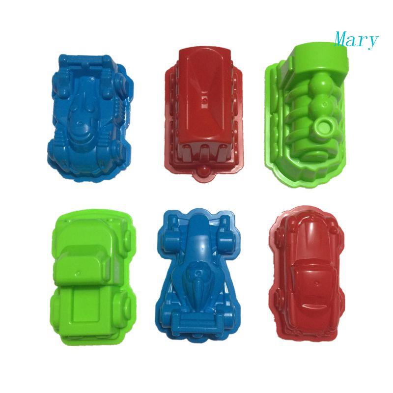 Mary 6PCS Water for Play Set Cetakan Mobil Pasir Untuk Bermain Alat Pemodelan Mainan Balita Favo