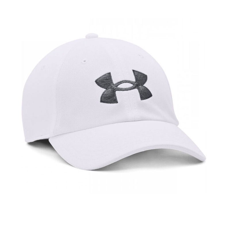 Under Armour UA Blitzing Adjustable Cap Hat White Putih 1361532-100 Topi Original