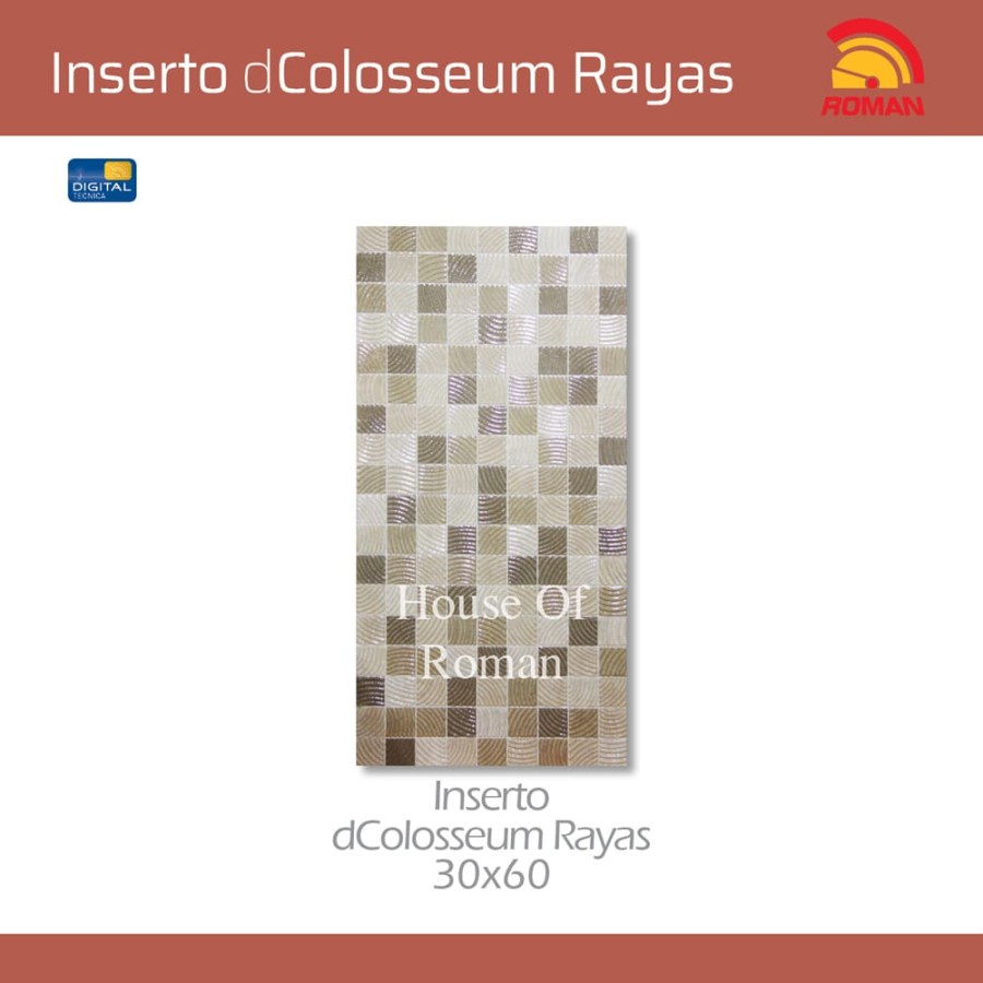 ROMAN KERAMIK INSERTO DCOLOSSEUM RAYAS 30X60 I60E0007 (HOUSE OF ROMAN)