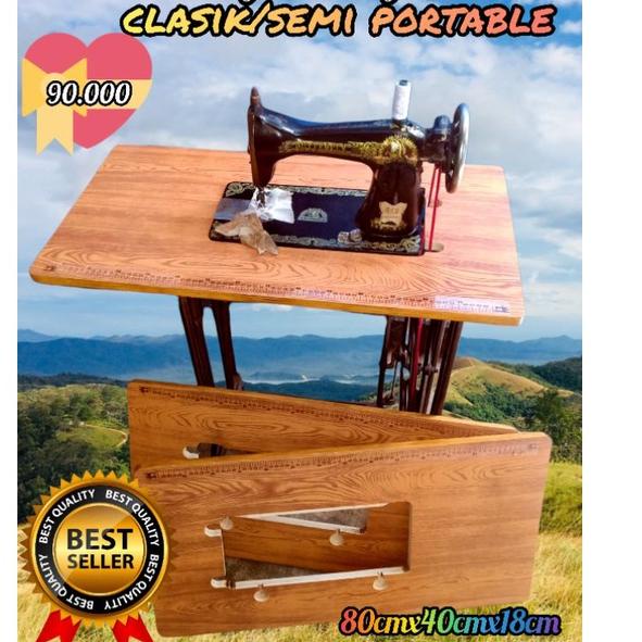 TERBARU  papan meja mesin jahit jadul/semi portable tanpa engsel