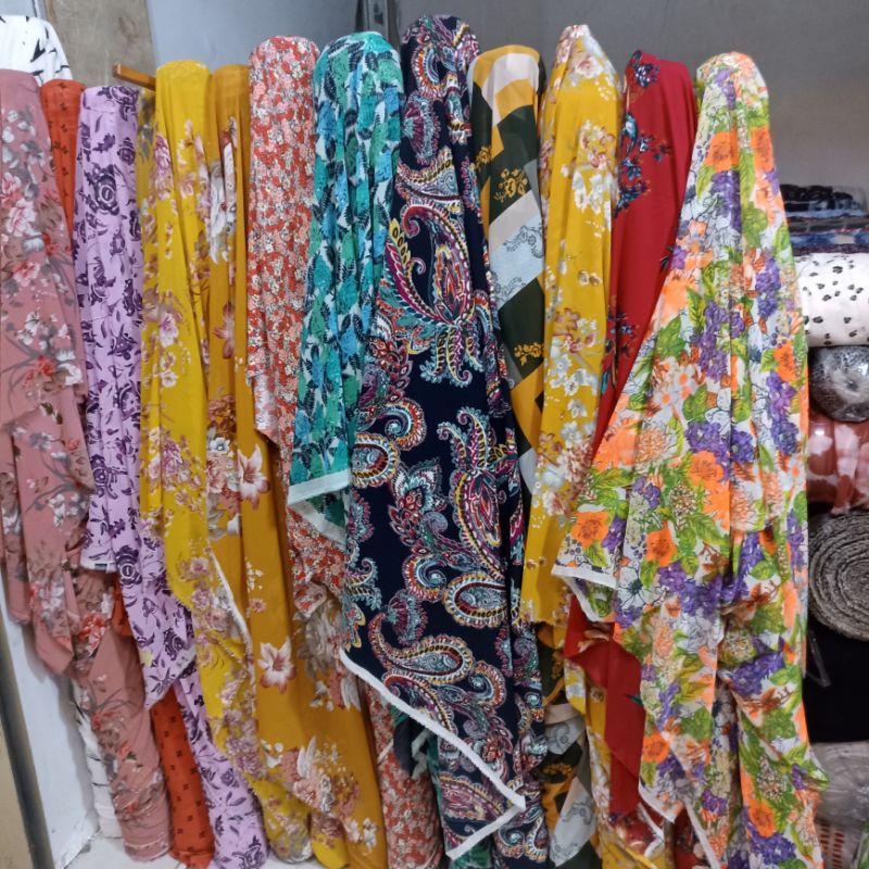 kain ceruty baby doll premium motif // kain ceruty babydoll // kain ceruty motif bunga //kain ceruty