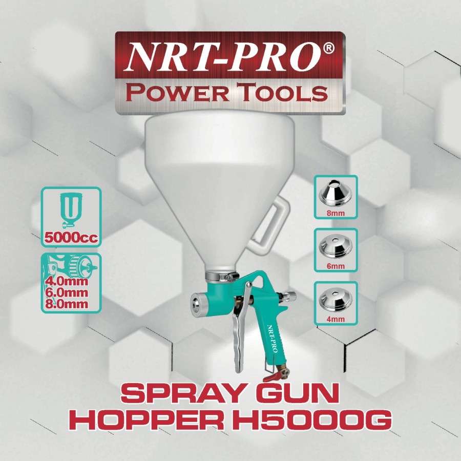 Spray Gun Hopper Gun Cat Semen Tembok Air Cement Texture SHOGUN NRT-PRO H5000G