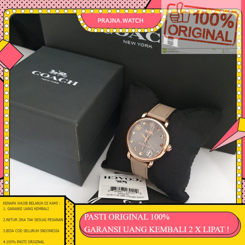 ORIGINAL JAM TANGAN WANITA CEWEK COACH WANITA ANTI AIR KULIT ORIGINAL ORI 100% TERBARU
 ORIGINAL